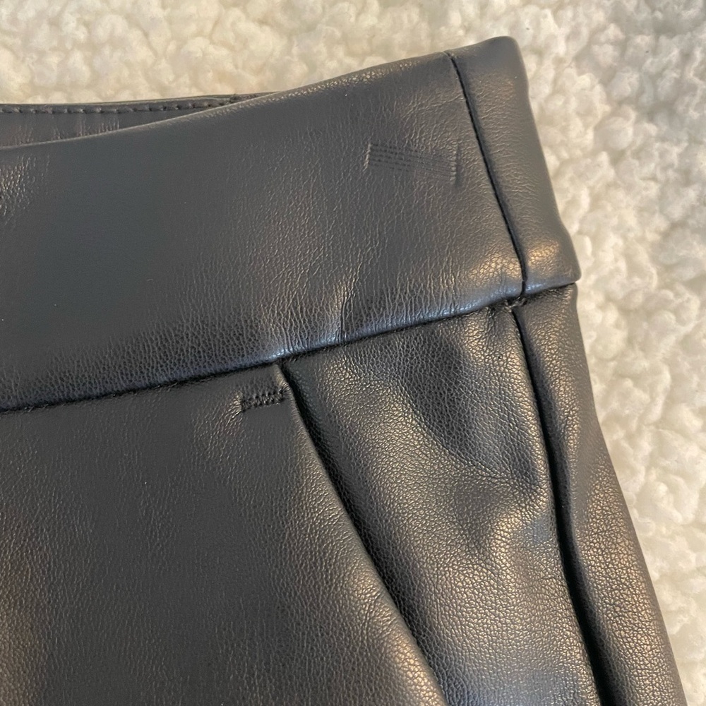 Loft black imitation leather pants size 12 never worn - Picture 10 of 10